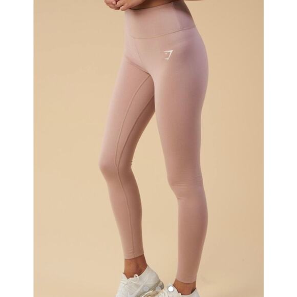 Gymshark Pants - Gym Shark Yoga Leggings Dreamy Women Pink S Compression Running High-Rise Gym